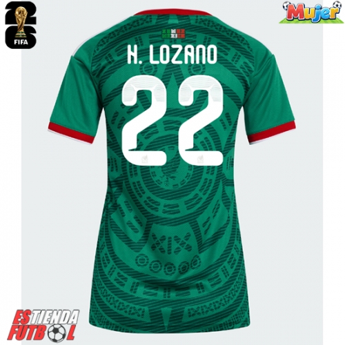 México Hirving Lozano #22 Primera Equipación Mujer Mundial 2026 Manga Corta